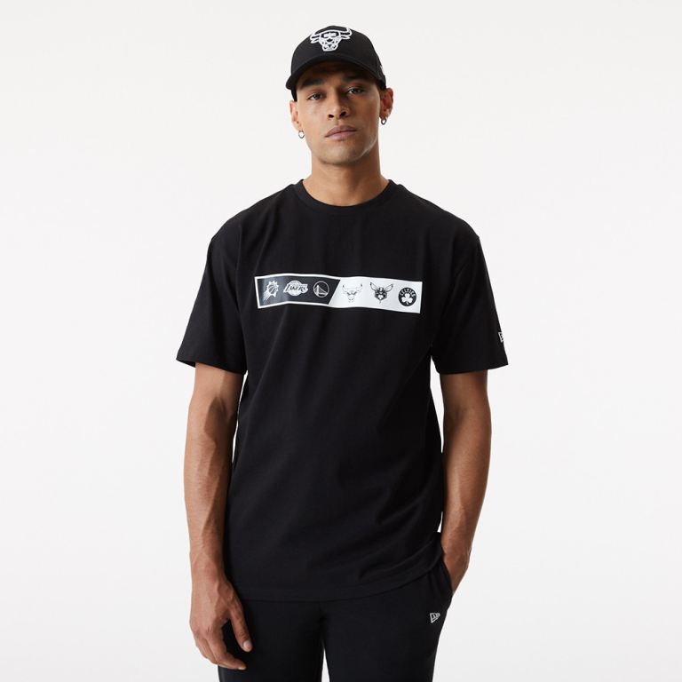 Ropa New Era Nba Negros - NBA Logo Oversized 84160DMBC